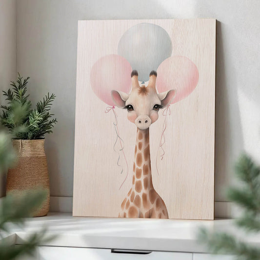 Giraffe with Balloons