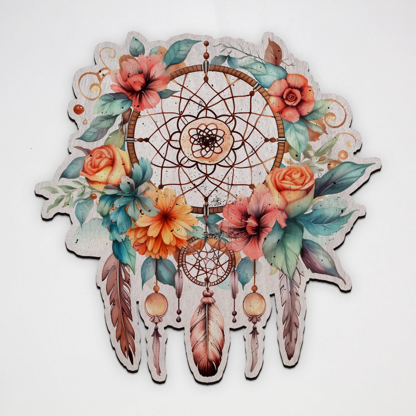 Dream Catcher Laser Cut Wood Print – Australian Made