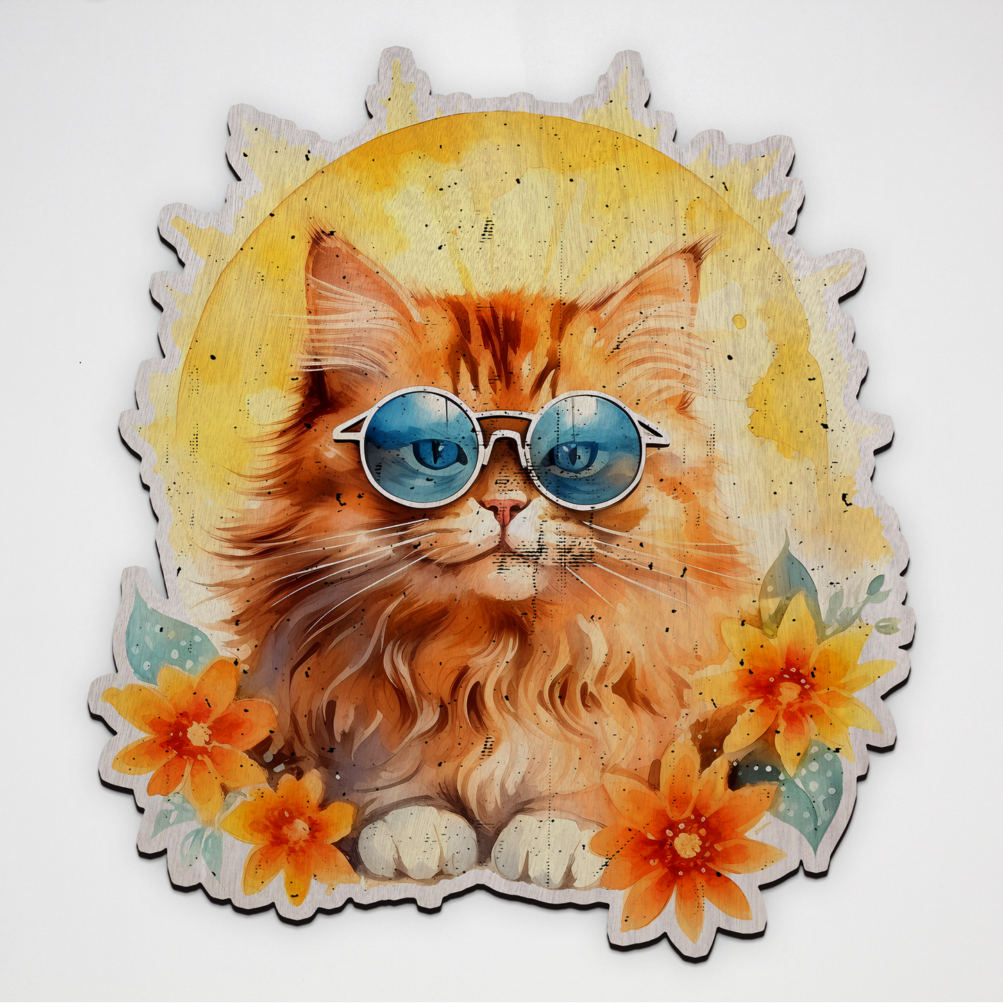 Cool Cat Laser Cut Wood Print – Australian Made