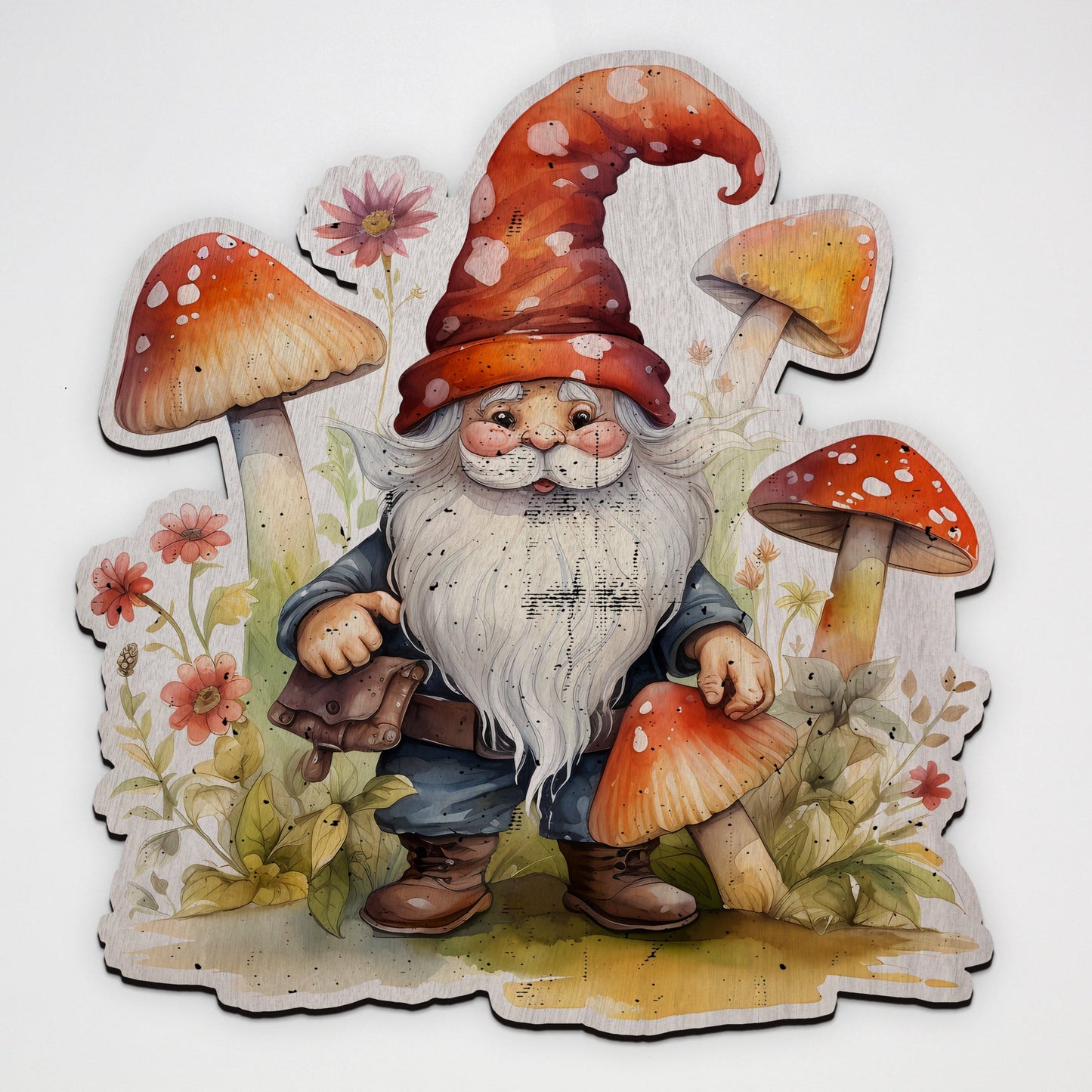 Gnome Laser Cut Wood Print – Australian Made