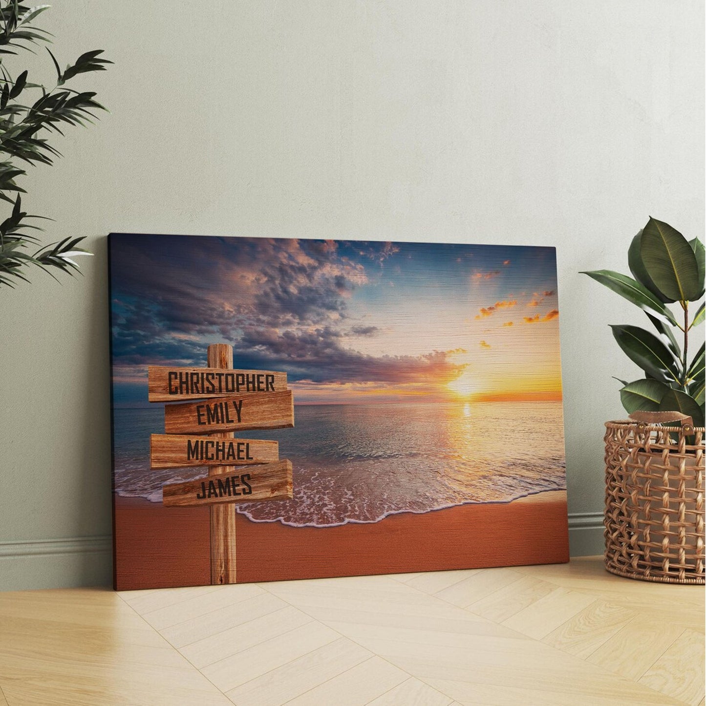 Ocean Sunset Personalised Street Sign