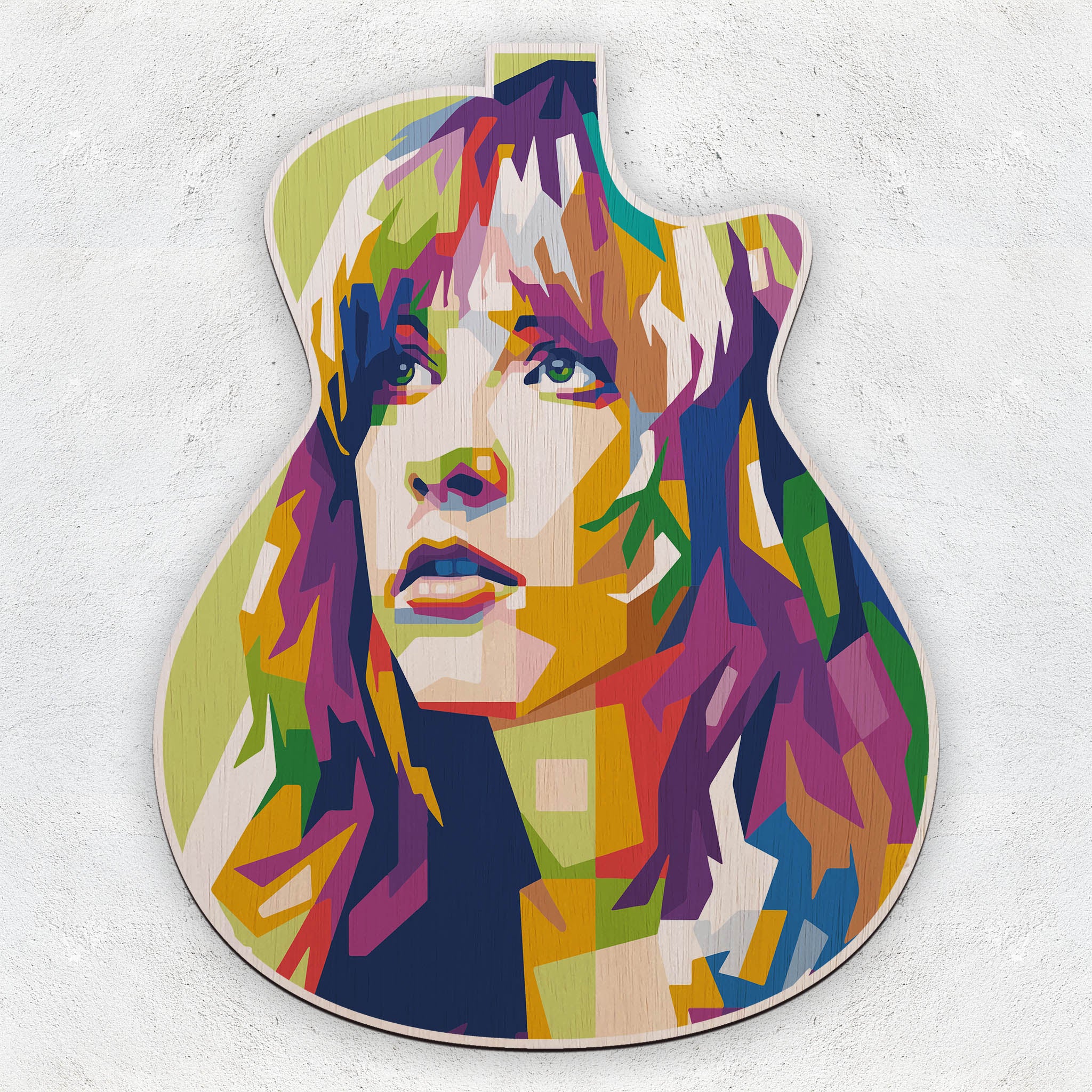 Stevie Nicks - Laser Cut Guitar Wood Print – Laser Cut Wood