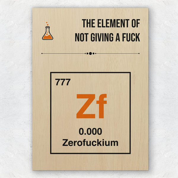 The Element of Not Caring